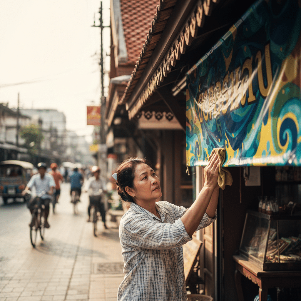 ยืดอายุ 'ป้ายไวนิล' 5 วิธีดูแลให้สีสด ทนแดดทนฝน - vinyl-banner-care-tips-outdoor