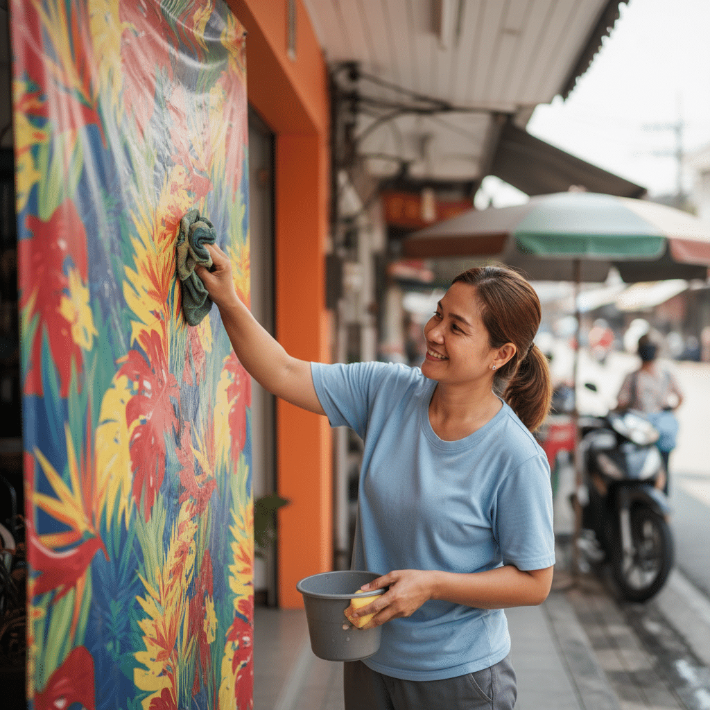 ยืดอายุ 'ป้ายไวนิล' ทนแดดทนฝน ด้วย 5 เทคนิคง่ายๆ - vinyl-banner-care-tips-thailand