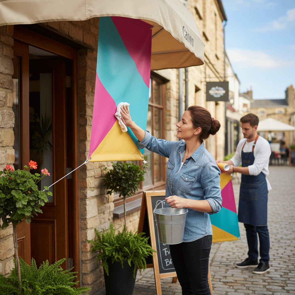 ยืดอายุ 'ป้ายไวนิล' ด้วย 5 วิธีดูแลรักษาง่ายๆ ฉบับร้านค้า - vinyl-banner-maintenance-tips-shop