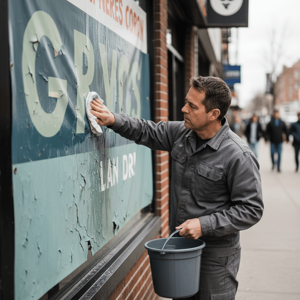 ป้ายไวนิลซีดเร็ว? 5 วิธีดูแลยืดอายุให้สีสดนาน - vinyl-sign-care-extend-life