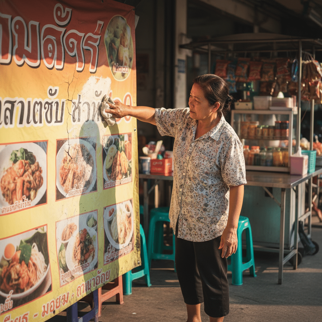 ป้ายไวนิลซีด? 5 วิธีดูแลให้สีสด ทนแดดทนฝนตลอดปี - vinyl-sign-care-maintenance-tips