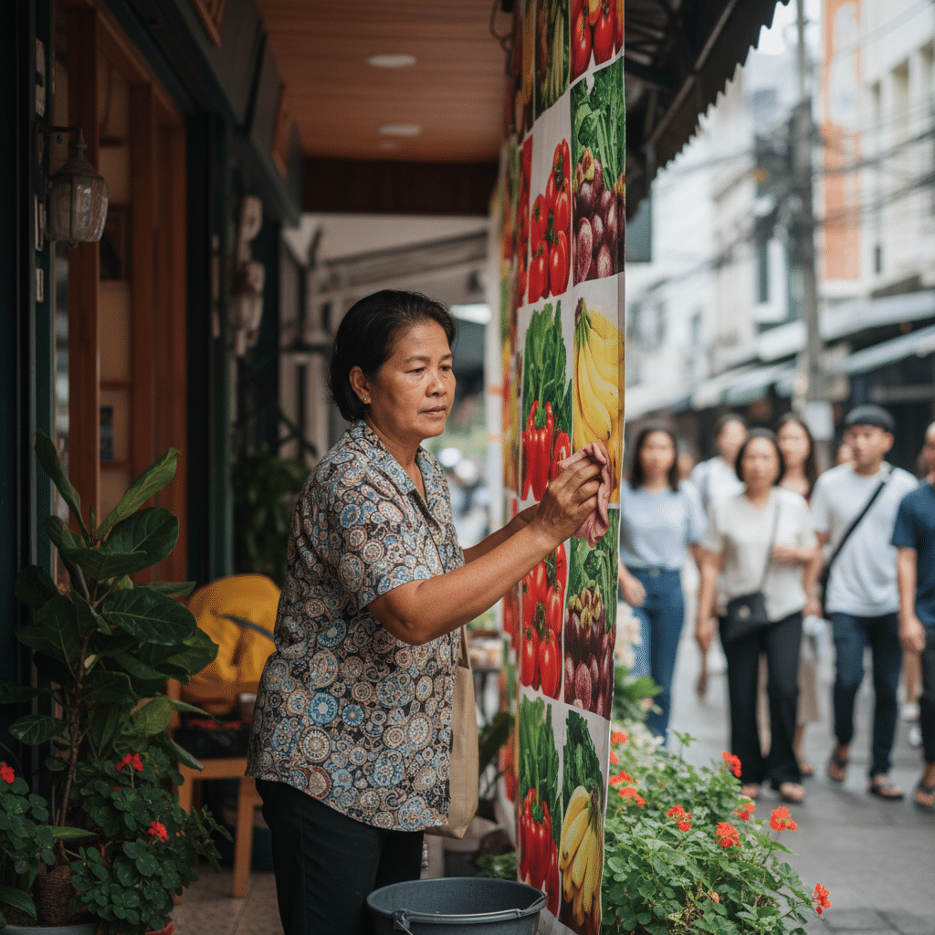 ยืดอายุ 'ป้ายไวนิล' 5 วิธีดูแลให้สีสด ทนแดดทนฝน - vinyl-sign-care-tips