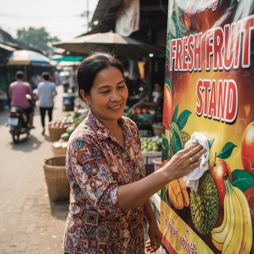 ยืดอายุ 'ป้ายไวนิล' สู้แดดฝนเมืองไทย ทำยังไง? - vinyl-sign-care-tips-thailand