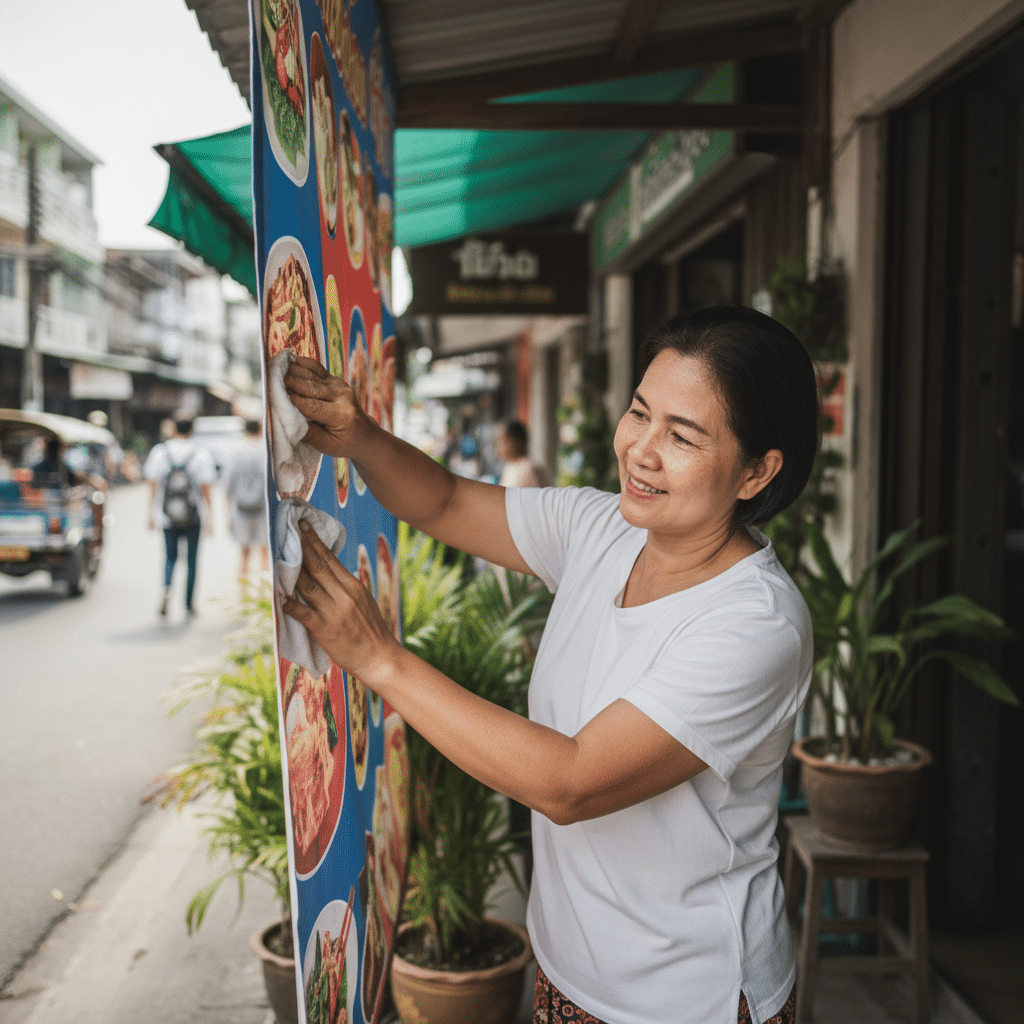 ยืดอายุ 'ป้ายไวนิล' ทนแดดทนฝน ด้วย 5 ทริคง่ายๆ - vinyl-sign-care-tips-thailand