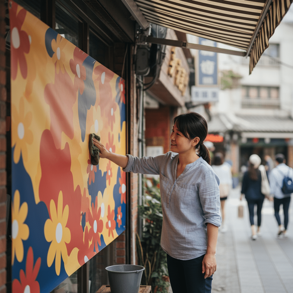 ยืดอายุ 'ป้ายไวนิล' ร้านค้า: 5 วิธีดูแลสีให้สดเหมือนใหม่ - vinyl-signage-care-tips-sme