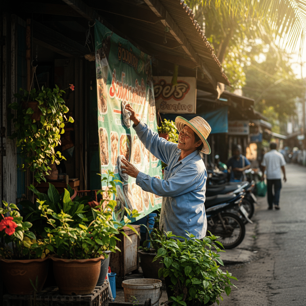 ยืดอายุ 'ป้ายไวนิล' ทนแดดทนฝน ดูแลอย่างไรให้สีสดนาน - vinyl-signage-care-tips-thailand