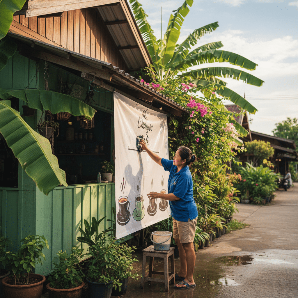 ยืดอายุ 'ป้ายไวนิล' 5 วิธีดูแลสู้แดดสู้ฝนไทย - vinyl-signage-care-tips-thailand