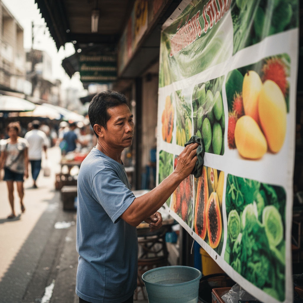 ยืดอายุ 'ป้ายไวนิล' 5 วิธีดูแลให้สีสด ทนแดดทนฝน - vinyl-signage-care-tips-thailand