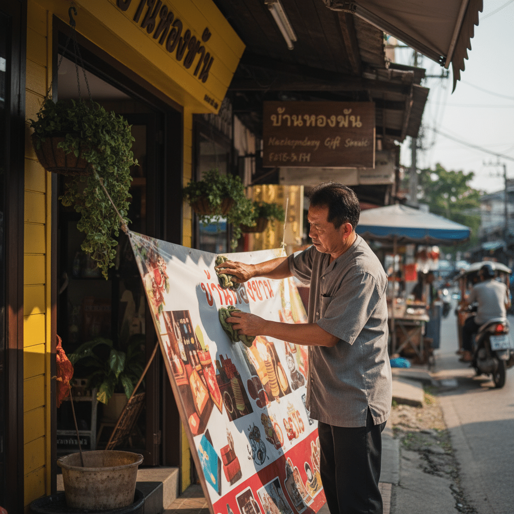 ยืดอายุ 'ป้ายไวนิล': 5 วิธีดูแลให้สีสด ทนแดดทนฝน - vinyl-signage-care-tips-thailand
