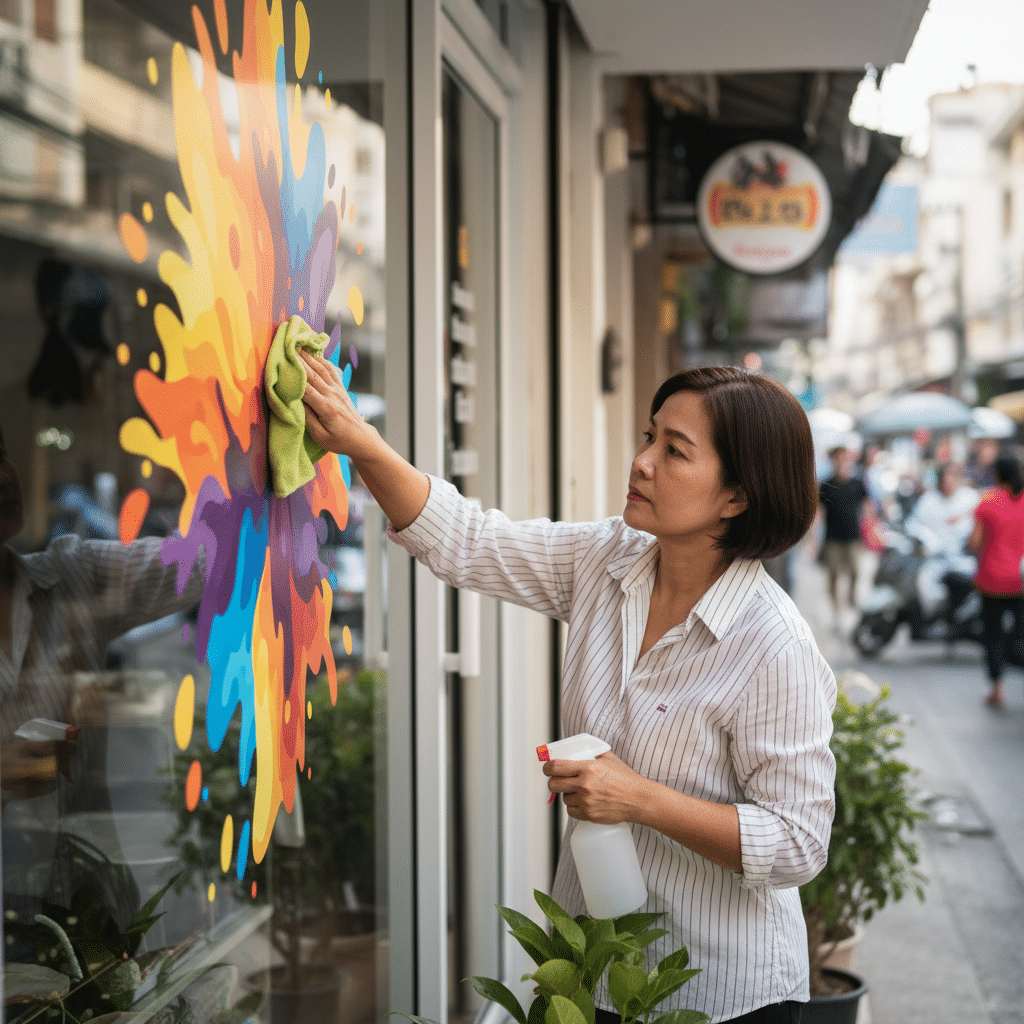 ยืดอายุ ป้ายไวนิล-ป้ายหน้าร้าน: 5 เคล็ดลับดูแลทำความสะอาด - vinyl-signage-maintenance-tips