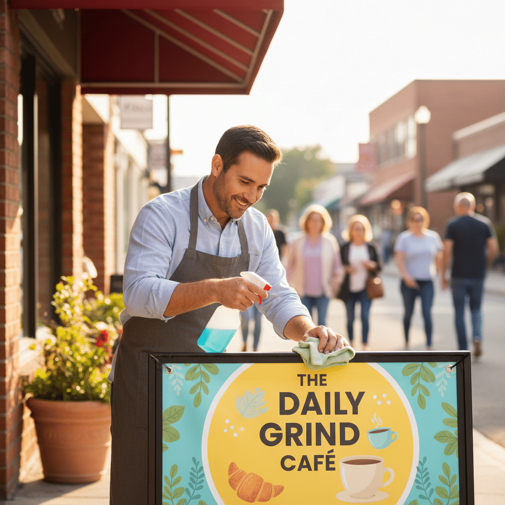 ยืดอายุ 'ป้ายไวนิล' ด้วย 5 วิธีดูแลที่เจ้าของร้านต้องรู้ - vinyl-signage-sticker-care-tips