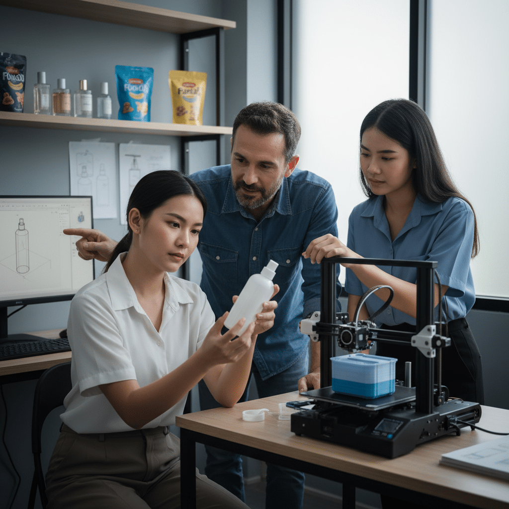 พิมพ์ 3D ทำต้นแบบแพ็คเกจจิ้ง: SME ลดต้นทุน-เห็นภาพจริง - 3d-printing-packaging-prototypes-sme