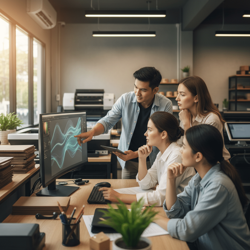 AI ออกแบบโลโก้? เจาะเทรนด์อนาคตกระทบ SME-โรงพิมพ์ - ai-design-trend-sme-printing