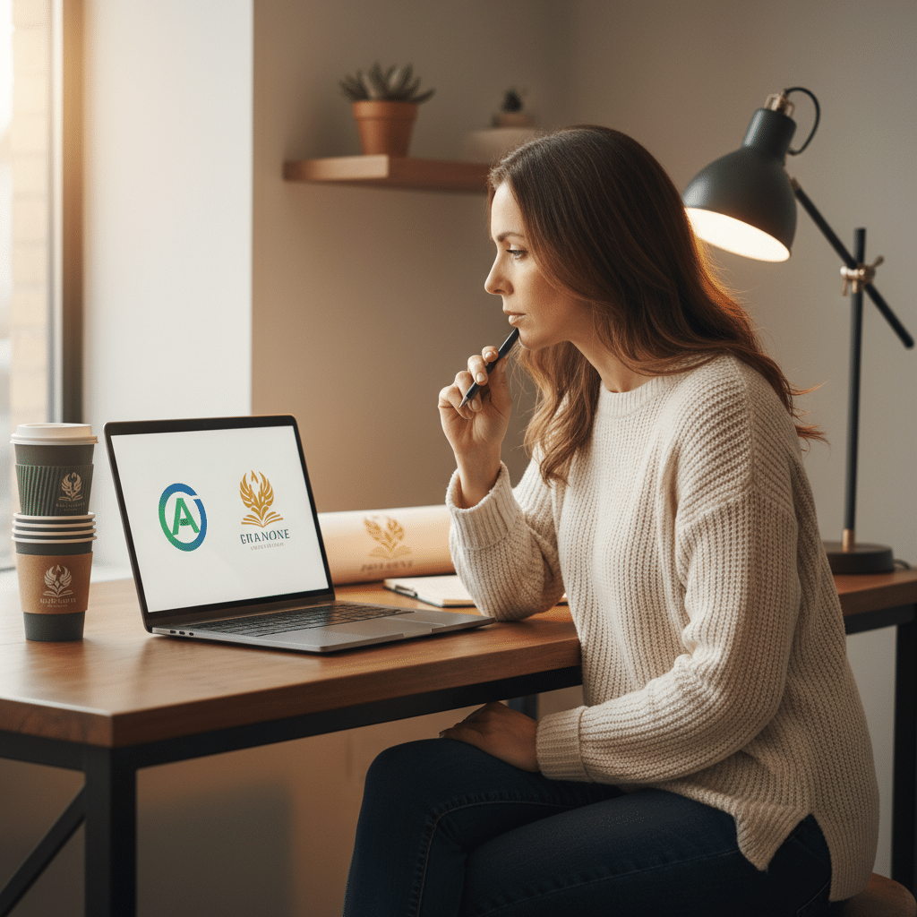 AI ออกแบบโลโก้ฟรี: SME ควรใช้หรือจ้างดีไซเนอร์ดี? - ai-logo-design-vs-human-designer