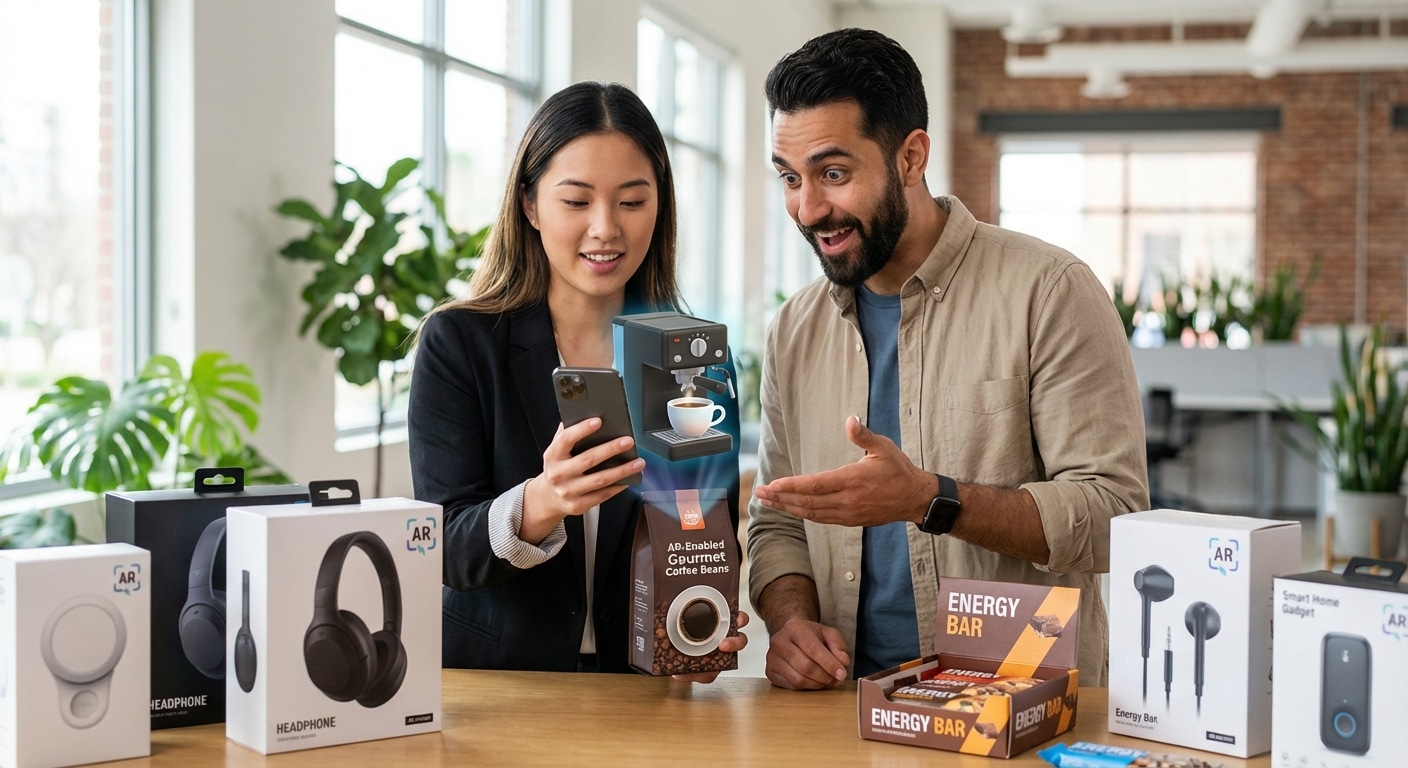 สติ๊กเกอร์พูดได้? เจาะเทรนด์ 2026 'ฉลาก AR' สแกนแล้วเด้ง! ตัวช่วยปิดการขายที่ SME ต้องมี - ar-smart-sticker-packaging-marketing-trend-2026
