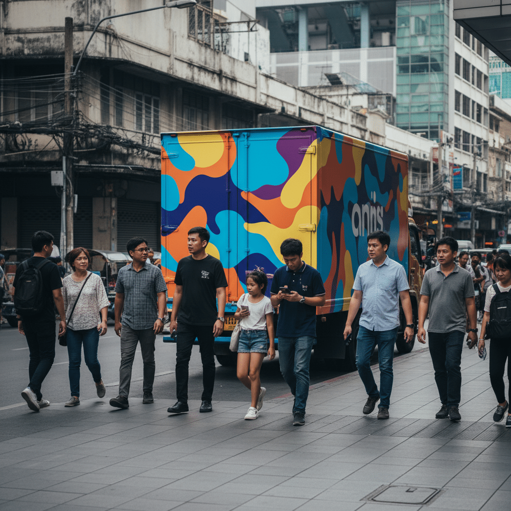 รถส่งของ=ป้ายโฆษณา! ทำ 'Car Wrap' คุ้มไหม? เทียบ ROI กับยิงแอด - car-wrap-mobile-billboard-marketing-roi