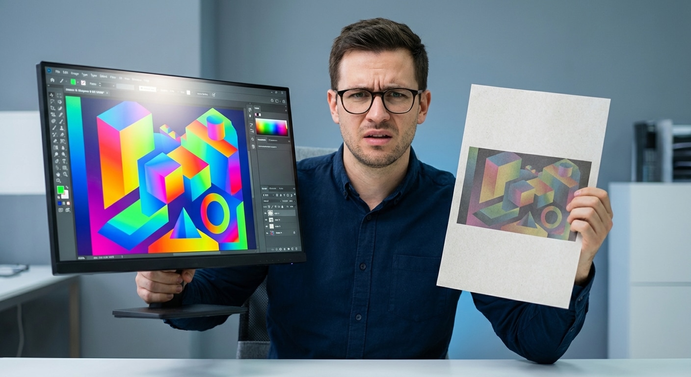 ทำไมสีไม่ตรงปก? ไขปริศนา 'RGB vs CMYK' ที่กราฟิกมือใหม่ต้องรู้ก่อนส่งโรงพิมพ์ - cmyk-vs-rgb-printing-color-difference-guide