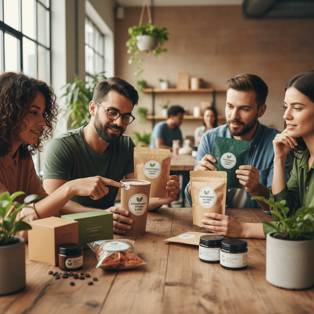 สติ๊กเกอร์ย่อยสลายได้: เทรนด์ใหม่ SME สายกรีน 2026 - compostable-sticker-sme-trend