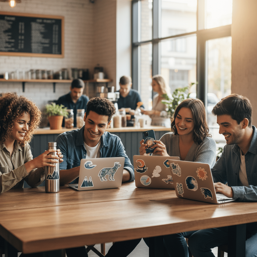 แจกสติ๊กเกอร์ไดคัท! กลยุทธ์ 'แปะแล้วปัง' เปลี่ยนลูกค้าเป็นสื่อโฆษณา - die-cut-sticker-marketing-strategy-sme