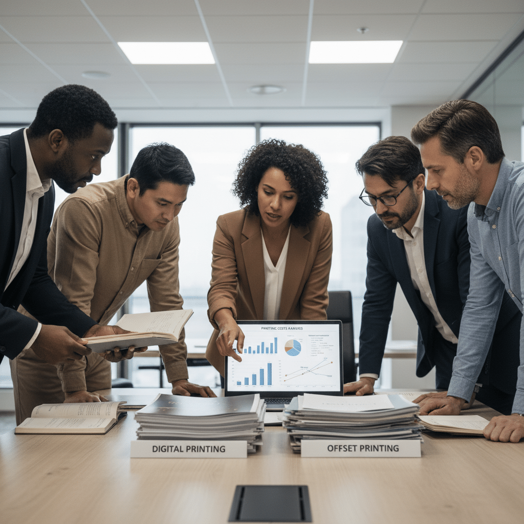 สั่งน้อยไป Digital สั่งเยอะไป Offset? เจาะลึกระบบพิมพ์ เลือกยังไงให้คุ้มทุนที่สุด - digital-vs-offset-printing-cost-comparison