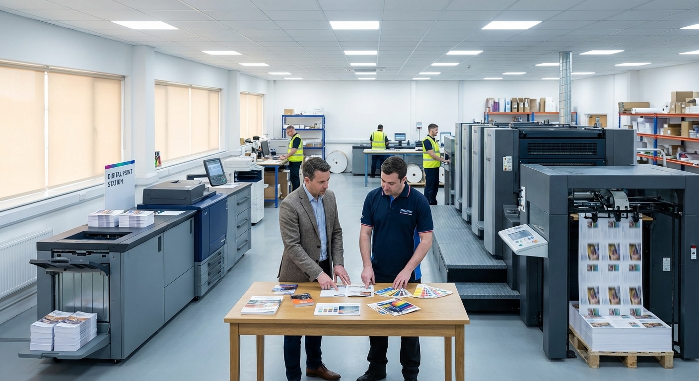 พิมพ์ 100 หรือ 1,000 ใบ? เทียบความคุ้ม 'Digital vs Offset' เลือกให้ถูกงบไม่บานปลาย - digital-vs-offset-printing-cost-comparison