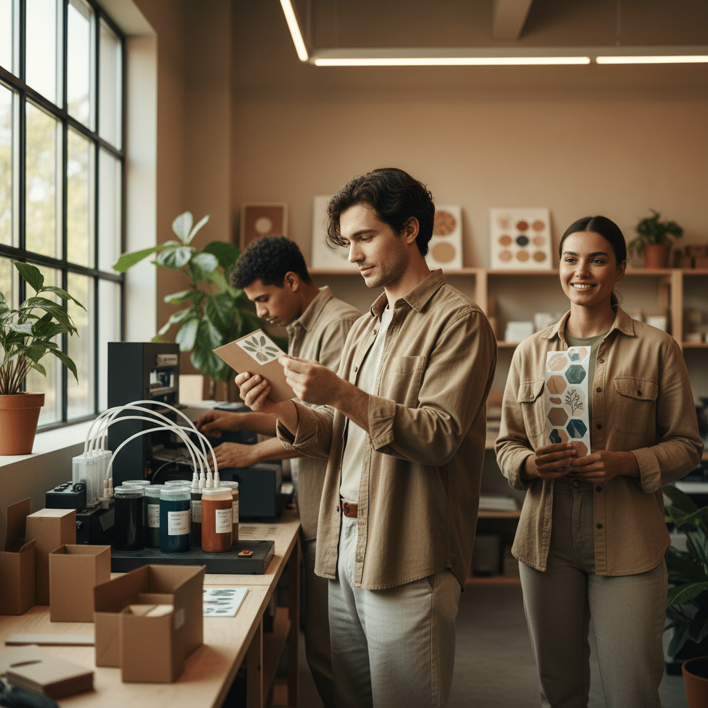 รักษ์โลกแล้วขายดี? เจาะเทรนด์ 2026 'Eco-Friendly Printing' เปลี่ยนฉลาก-กล่องให้ย่อยสลายได้ มัดใจลูกค้า Gen Z - eco-friendly-green-printing-packaging-trend-2026