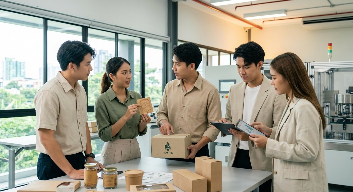 เทรนด์บรรจุภัณฑ์ 2026: 'ฉลากย่อยสลายได้' และ 'หมึกรักษ์โลก' ทางรอดแบรนด์ยุค Net Zero - eco-friendly-packaging-biodegradable-label-trend-2026