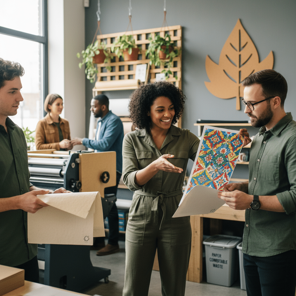 พิมพ์รักษ์โลก! เทรนด์หมึก Soy Ink-กระดาษรีไซเคิลมาแรง - eco-friendly-printing-trends-2026