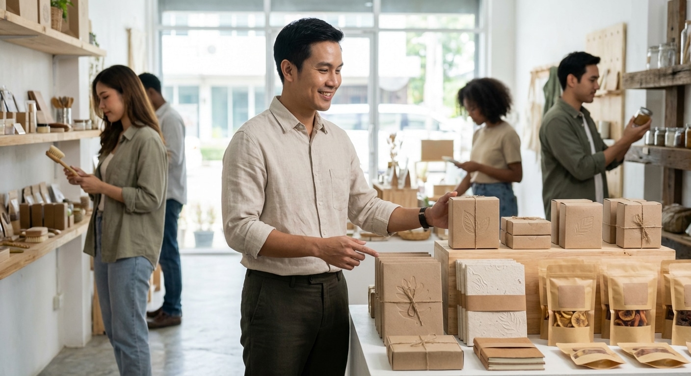 เจาะเทรนด์ 2026: แพคเกจจิ้ง 'Eco-Minimalist' พิมพ์น้อยแต่ยอดพุ่ง! - eco-minimalist-packaging-design-trend-2026