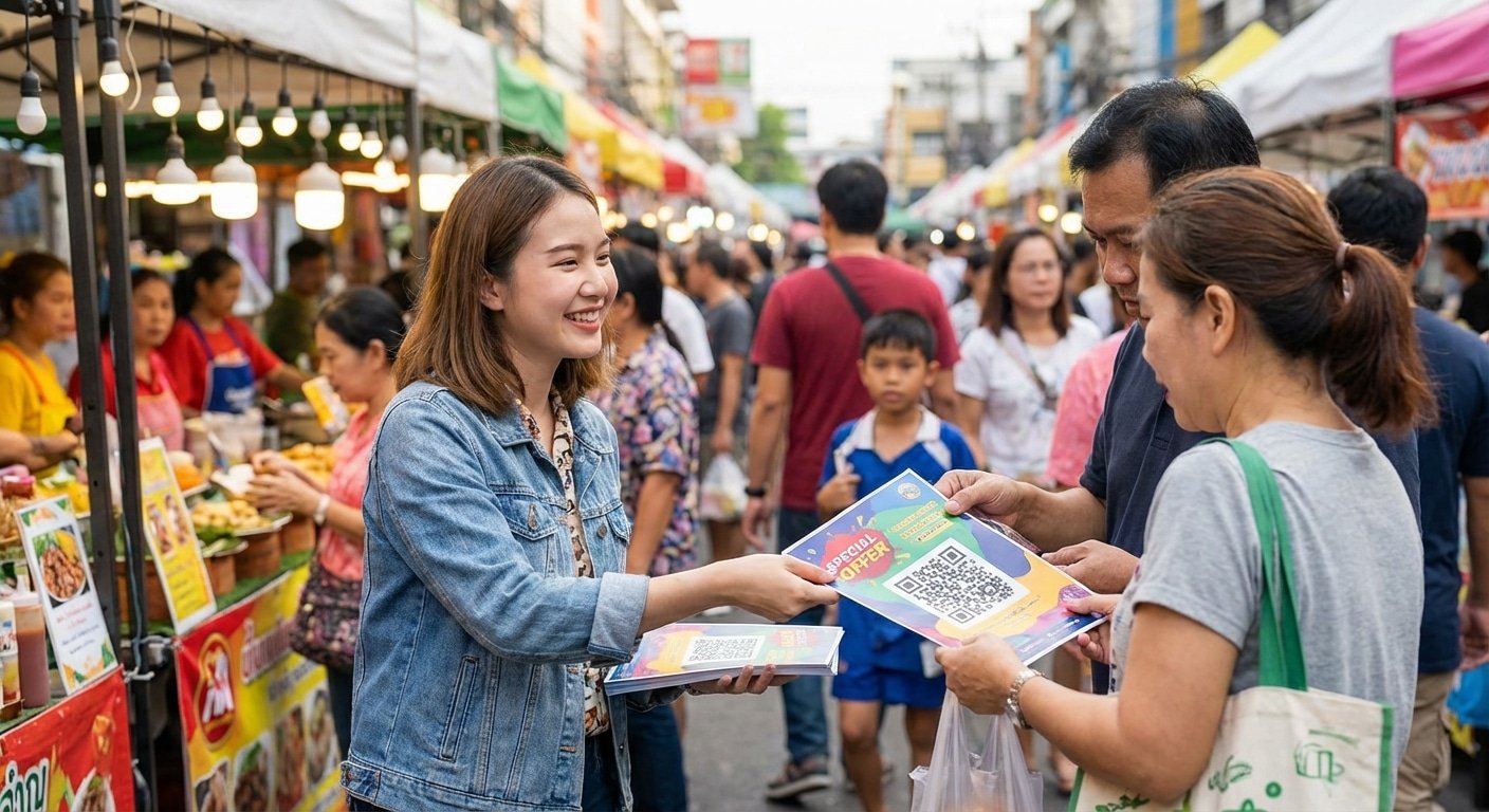 แจกใบปลิว 2026 ยังเวิร์คไหม? 4 เคล็ดลับเปลี่ยนกระดาษเป็นยอดขาย - flyer-marketing-strategy-2026-offline-media