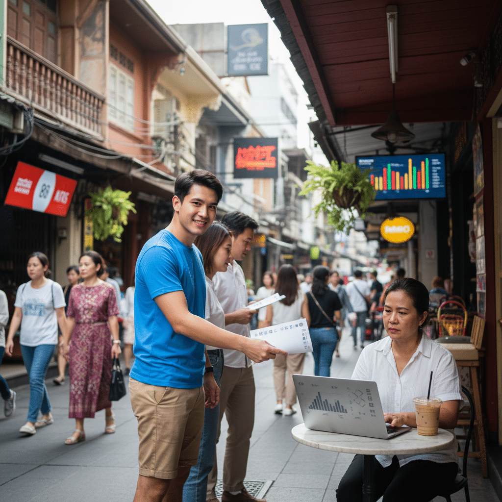 แจกใบปลิว vs ยิงแอด? ศึกการตลาด 2026 แบบไหนเรียกลูกค้าเข้าร้านได้จริง - flyer-vs-digital-ads-marketing-comparison