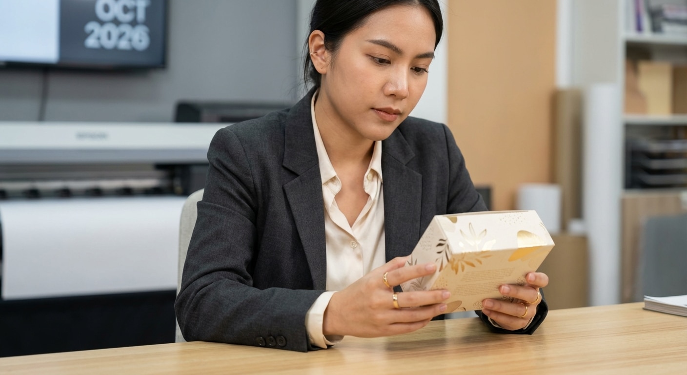 อัปเกรดแบรนด์บ้านๆ ให้ดู 'แพง' ด้วยเทคนิคปั๊มเค-สปอตยูวี (Foil & Spot UV) เทรนด์หรูปี 2026 - foil-stamping-spot-uv-packaging-trend-2026