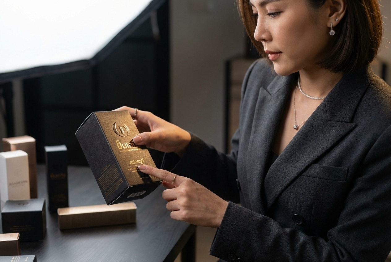 เพิ่มมูลค่าสินค้าให้ดูแพง! มารู้จัก “ปั๊มเค vs สปอตยูวี” เทคนิคพิมพ์พิเศษที่แบรนด์ดังชอบใช้ - foil-stamping-vs-spot-uv-printing-technique