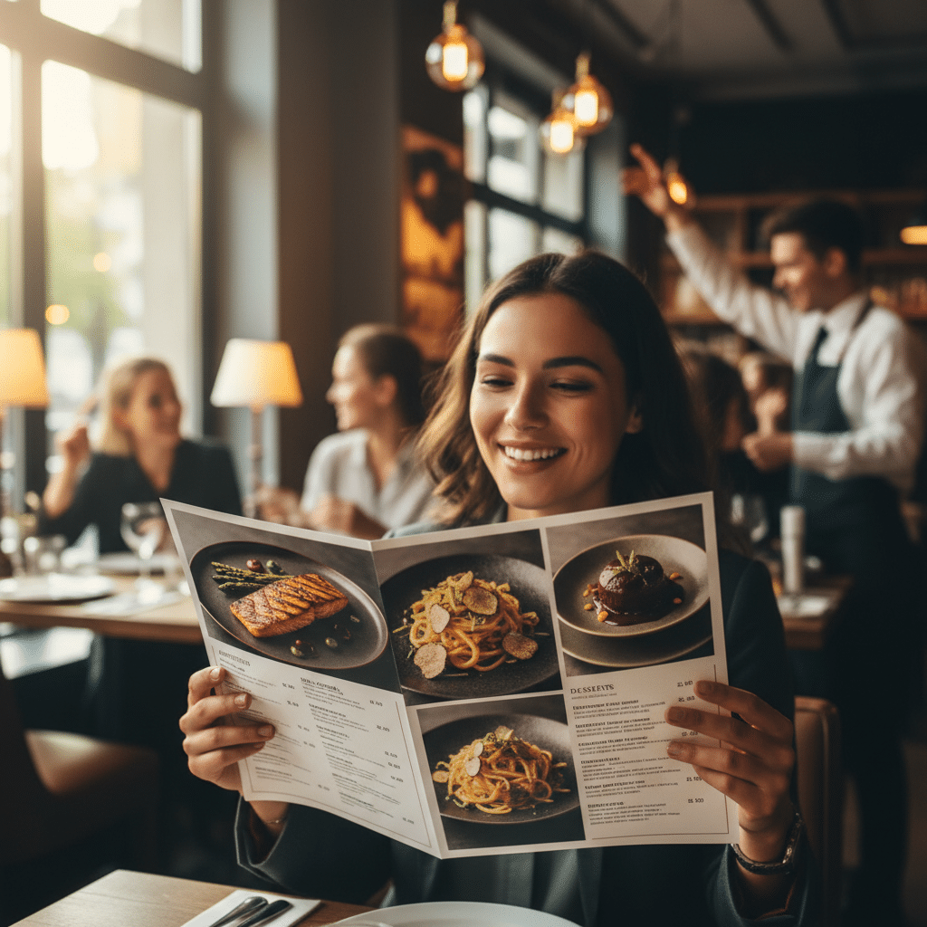 ออกแบบเมนูอาหารยังไง ให้ลูกค้าสั่งเพิ่มไม่รู้ตัว - food-menu-design-increase-sales