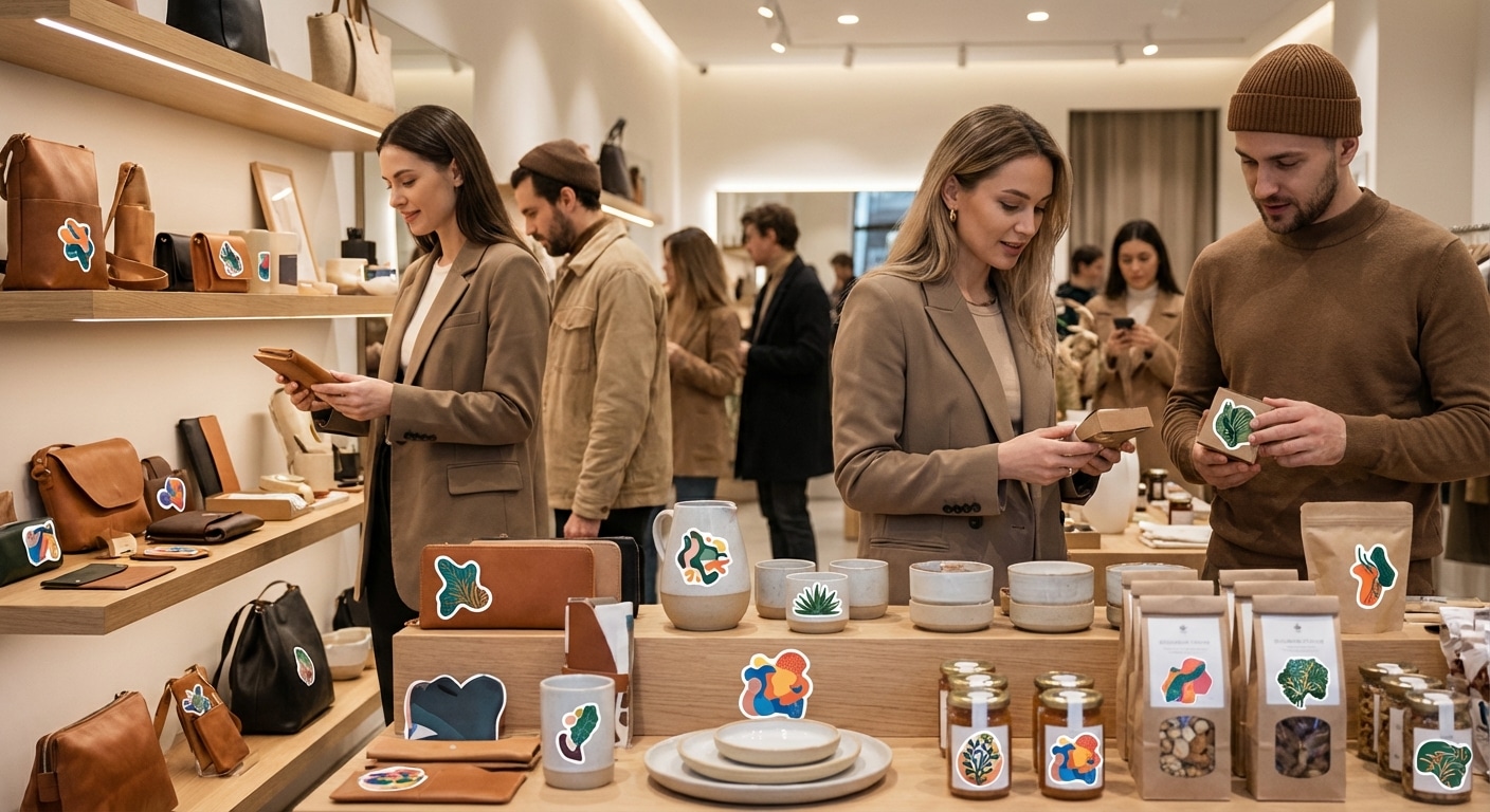 เทรนด์ 2026: “สติ๊กเกอร์ไดคัท” รูปทรงอิสระ อัปเกรดสินค้าให้ดูแพง - free-form-diecut-sticker-trend-2026