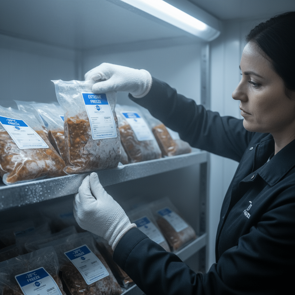 แช่ฟรีซแล้วหลุด? เลือก 'สติ๊กเกอร์ติดของแช่แข็ง' ยังไงให้ทนเย็น -20 องศา ไม่ร่อน - frozen-food-sticker-label-selection-guide