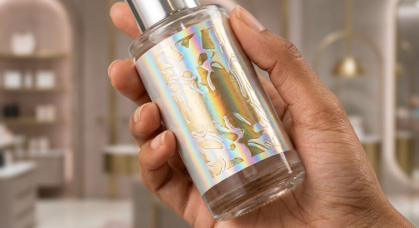 หยุดนิ้วลูกค้า! เทรนด์สติ๊กเกอร์ 'โฮโลแกรม & ฟอยล์ทอง' ปี 2026 ที่แบรนด์เล็กก็ทำได้ - hologram-gold-foil-sticker-trends-2026