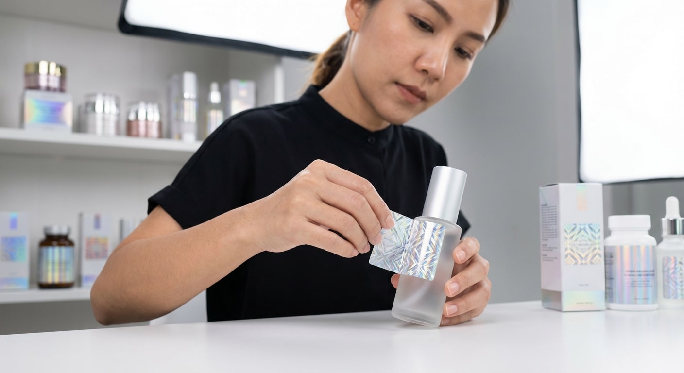 มาแรงแซงโค้ง! เทรนด์ 'สติ๊กเกอร์โฮโลแกรม' ปลายปี 2026 เพิ่มมูลค่าสินค้าให้ดูแพงแถมกันปลอมได้ - hologram-sticker-trend-2026-premium-packaging