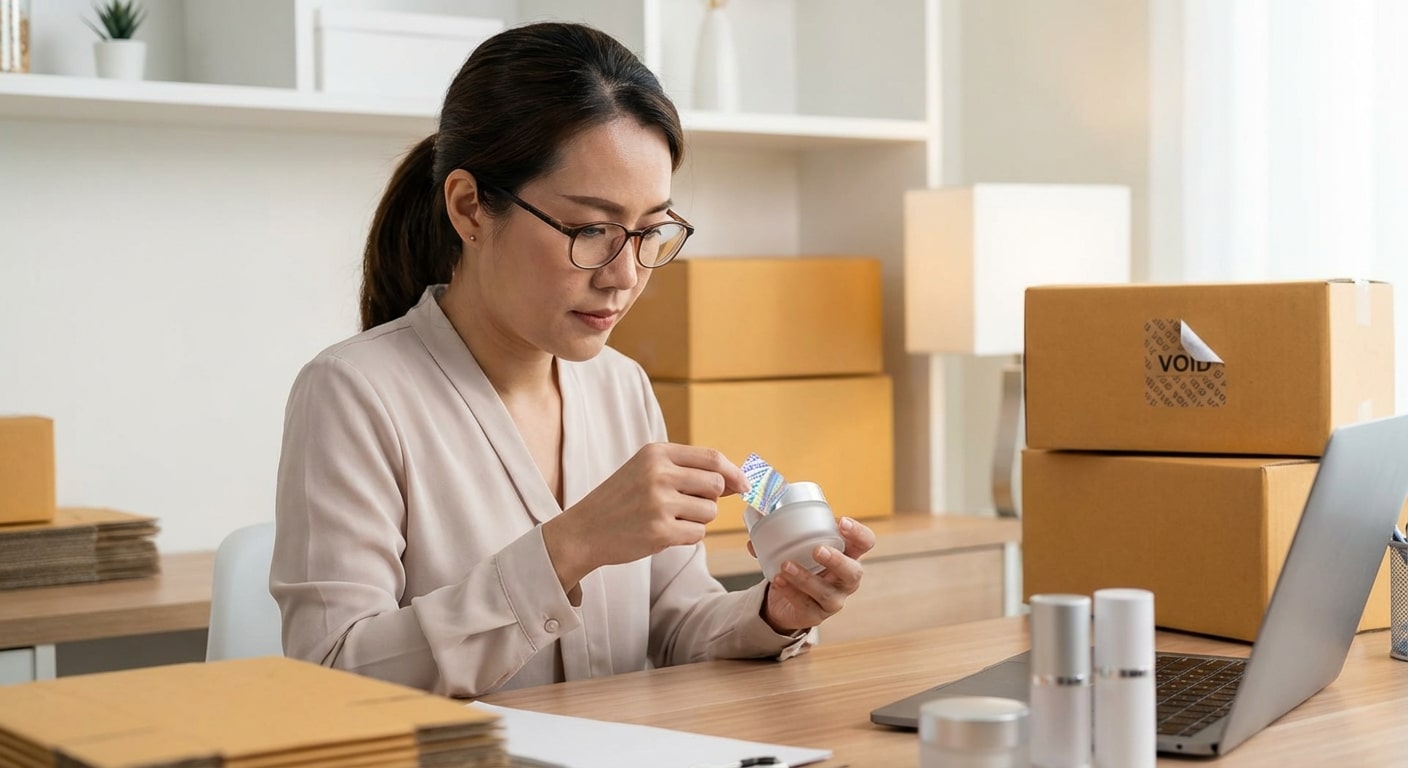 ของปลอมเกลื่อน! ปกป้องแบรนด์ด้วย 'สติ๊กเกอร์กันปลอม' และ Void ปี 2026 ที่ SME ก็ทำได้ - hologram-void-security-sticker-anti-fake-2026