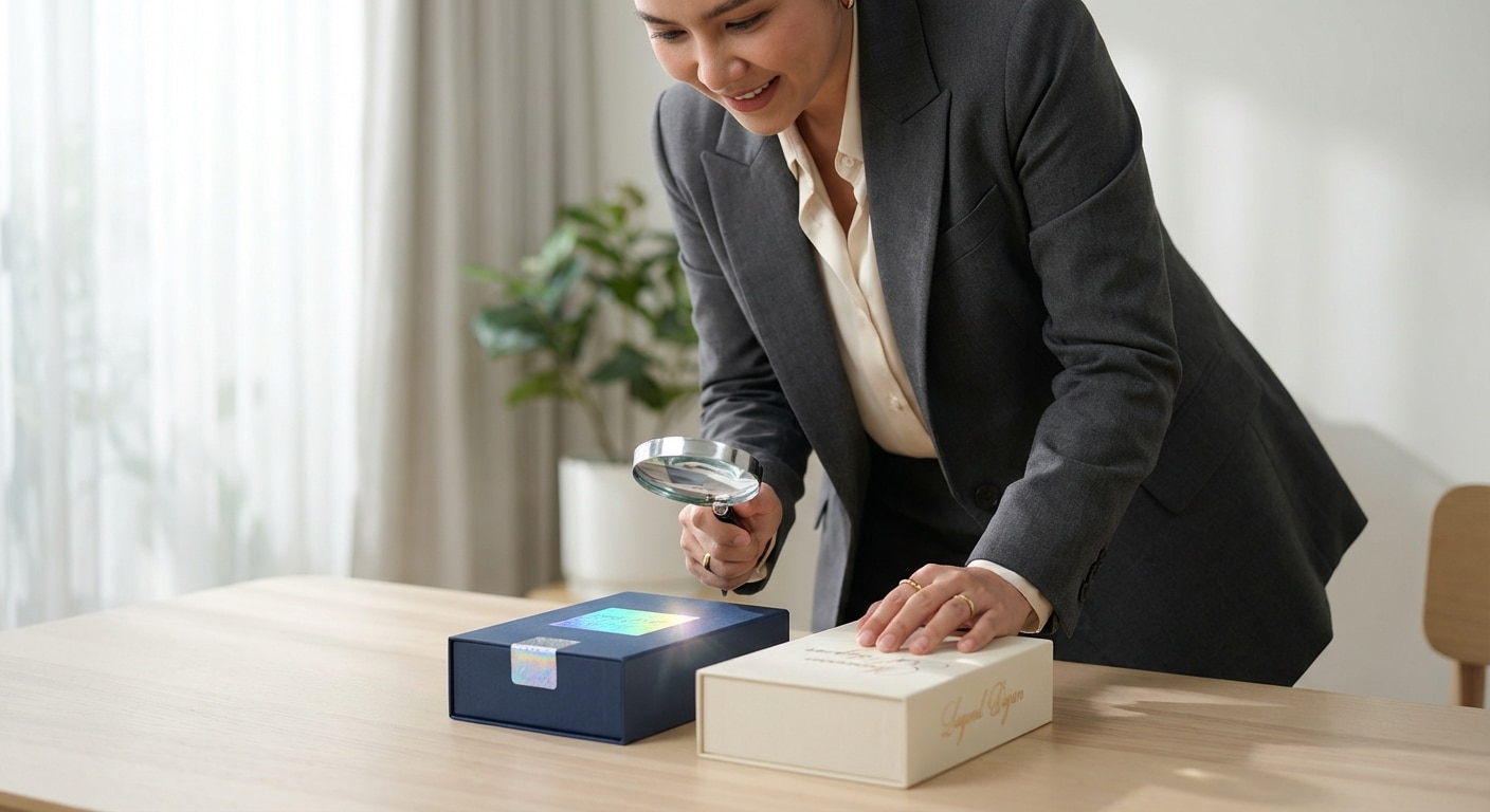 อัปค่าตัวสินค้า 200%! เจาะลึกเทคนิค 'สติ๊กเกอร์โฮโลแกรม vs ฟอยล์ทอง' ปี 2026 แบบไหนเรียกว่าแพง? - hologram-vs-gold-foil-sticker-premium-packaging-2026