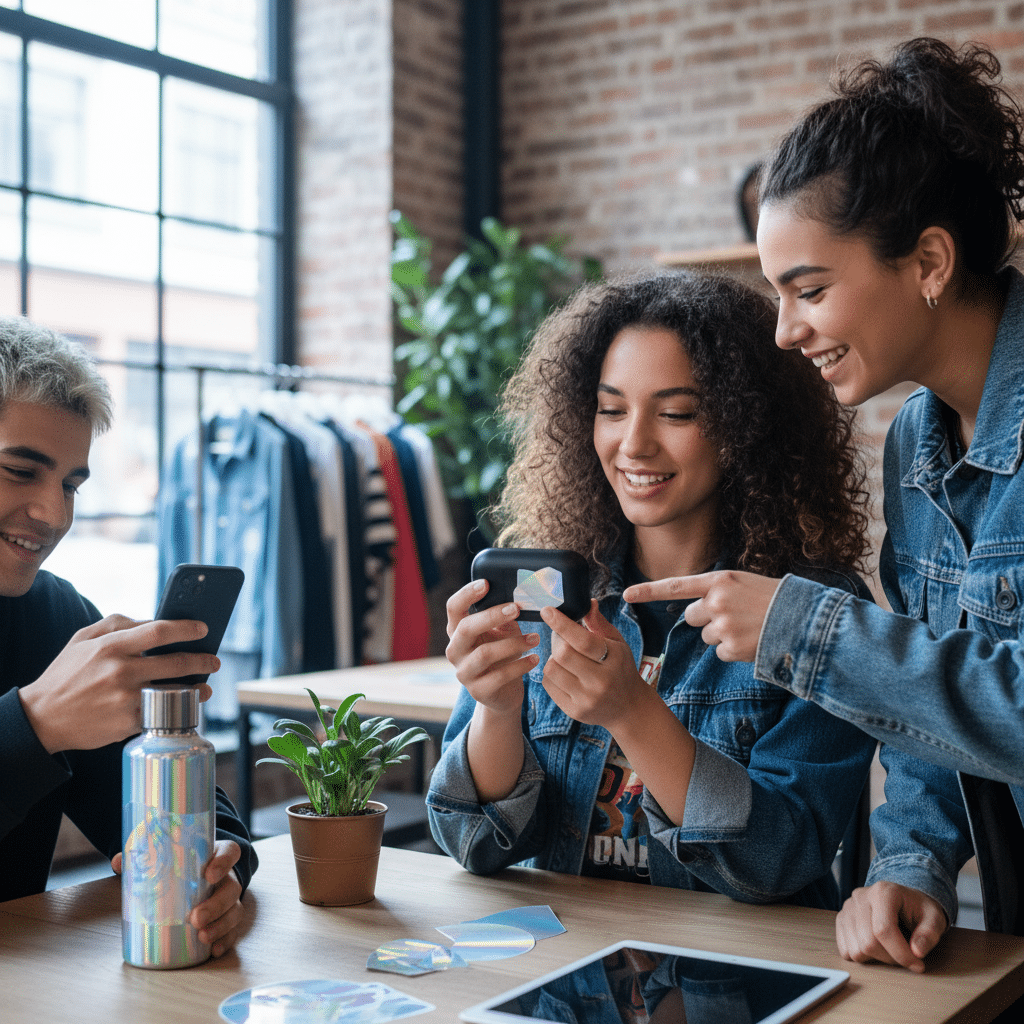 สติ๊กเกอร์โฮโลแกรม: เทรนด์ใหม่ SMEs ดึงดูดสายตา Gen Z - holographic-sticker-trend-sme-genz