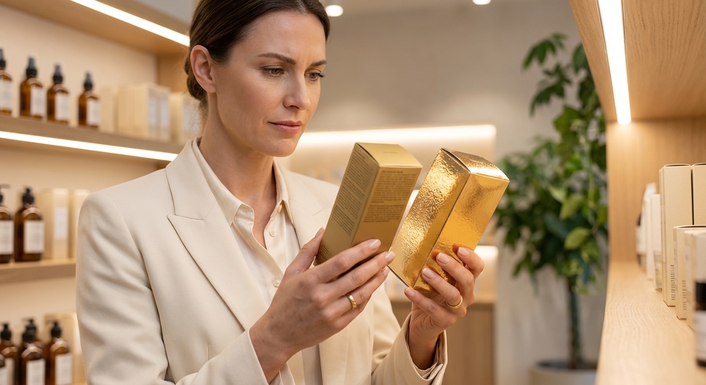 อยากขายแพงต้องทำ! 'ปั๊มเค (Foil)' vs 'พิมพ์สีทอง' ต่างกันยังไง? อันไหนดูแพงจริง ไม่จกตา - hot-stamping-foil-vs-metallic-gold-printing