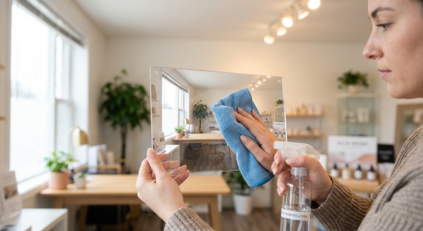 เช็ดผิดป้ายร้าว! ห้ามใช้ 'แอลกอฮอล์' กับอะคริลิค วิธีดูแลให้ใสเหมือนใหม่ - how-to-clean-acrylic-sign-safely-no-alcohol