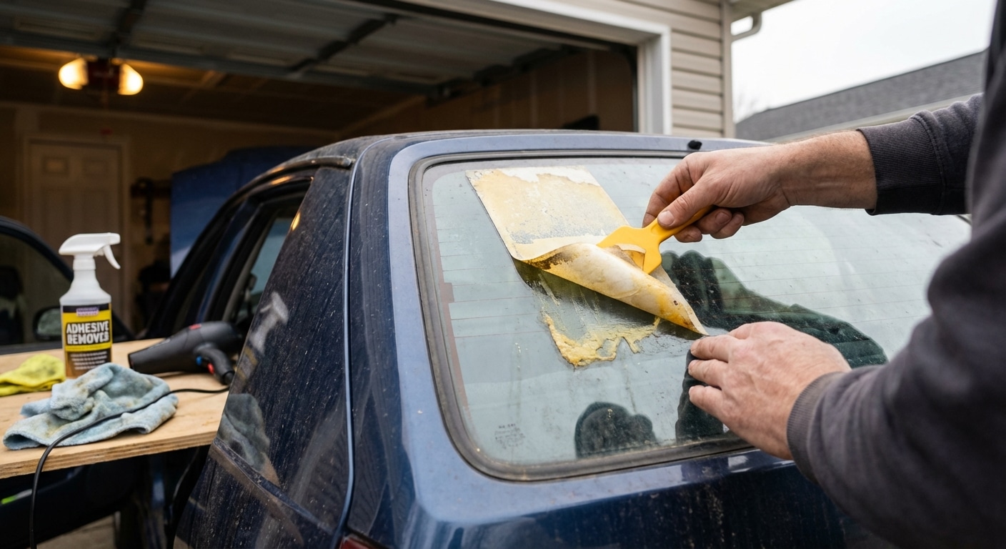 ลอกแล้วเละ! รวม 5 เทคนิค “ลอกสติ๊กเกอร์เก่า” ไม่ทิ้งคราบกาว ถนอมสีรถและกระจก - how-to-remove-sticker-glue-residue-tips