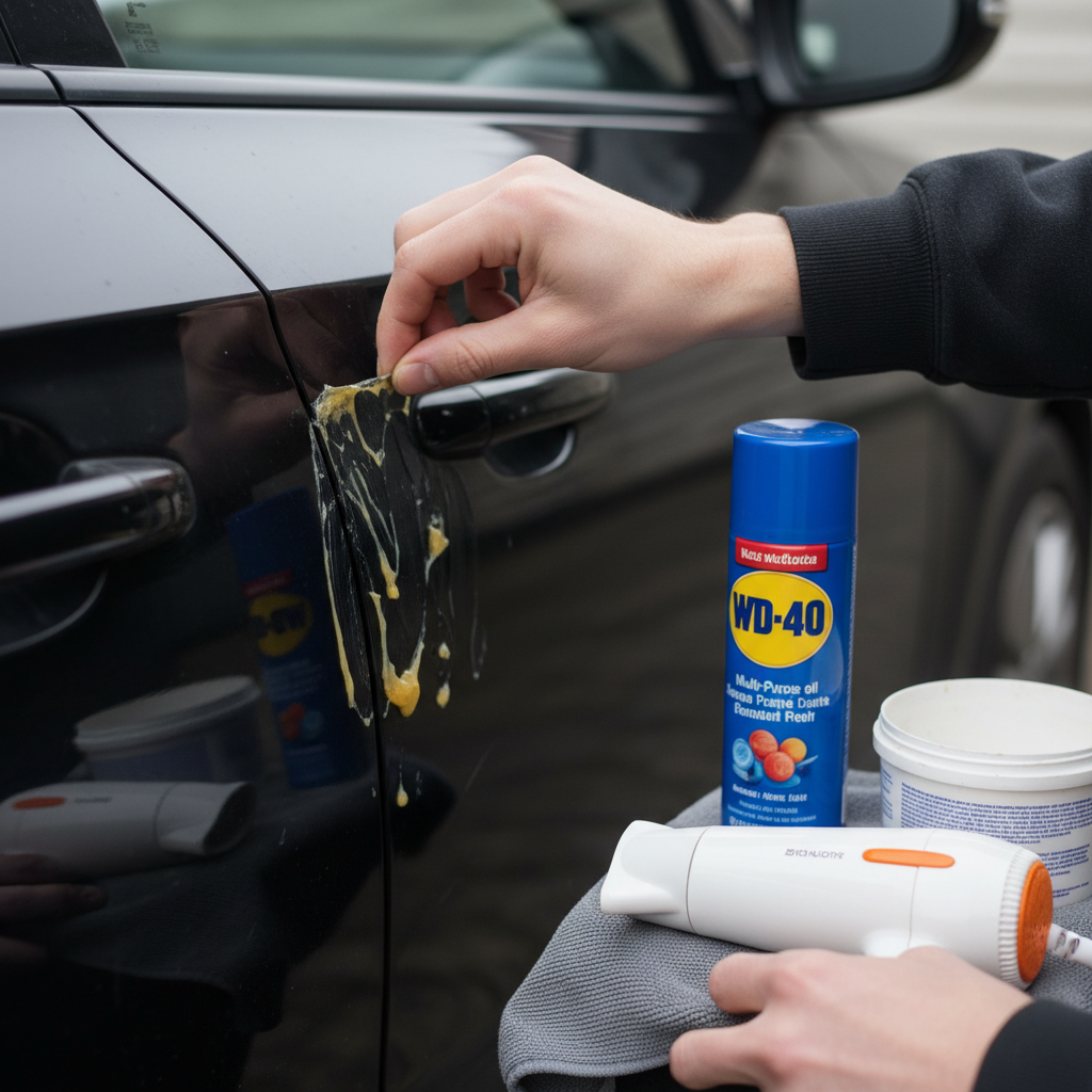 ลอกสติ๊กเกอร์เก่า คราบกาวเยิ้ม? 3 วิธีล้างให้ออกเกลี้ยง ไม่ทำลายสีพื้นผิว - how-to-remove-sticker-residue-clean-surface