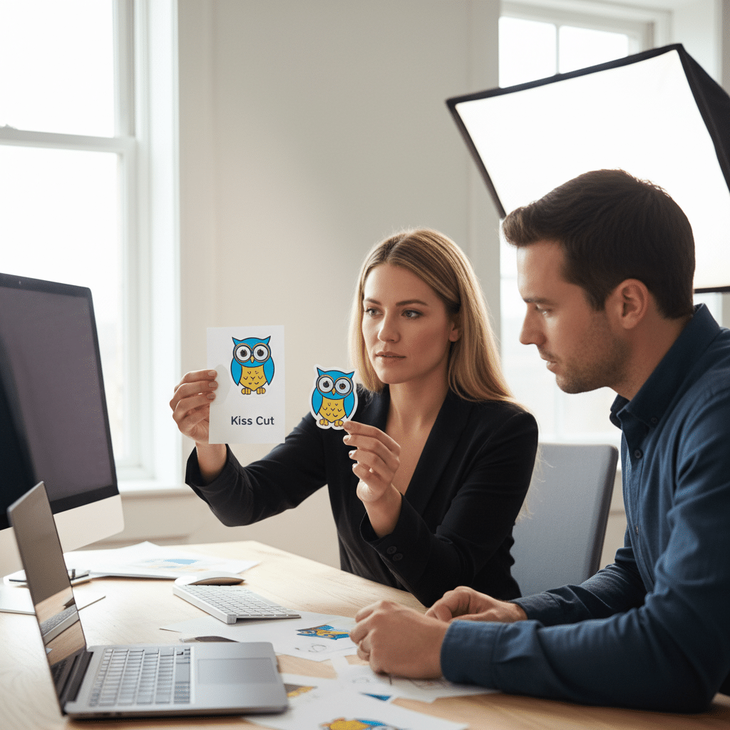 Kiss Cut vs Die Cut คืออะไร? เลือกไดคัทสติ๊กเกอร์ให้ถูกงาน แจกง่าย ลอกสะดวก - kiss-cut-vs-die-cut-sticker-guide