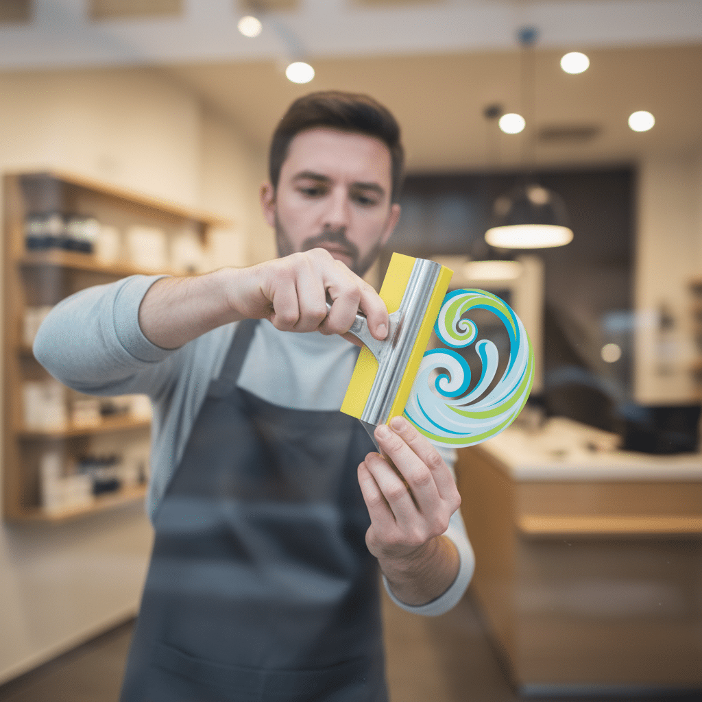 จับโป๊ะฟองอากาศ! เทคนิคติดสติ๊กเกอร์ใหญ่ให้เรียบกริ๊บ - large-sticker-application-tips