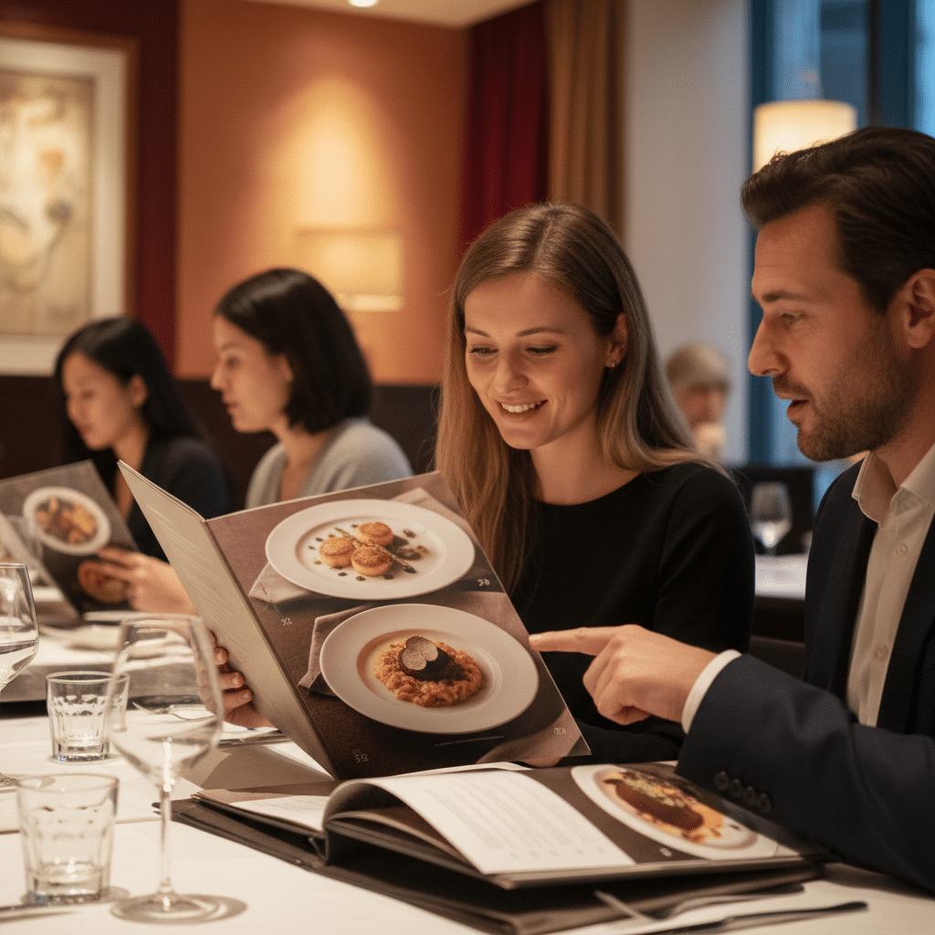 เมนูเล่มเดิมทำยอดตก! 5 เทคนิคจิตวิทยา 'ออกแบบเมนู' ให้ลูกค้าสั่งเมนูแพงแบบไม่รู้ตัว - menu-design-psychology-increase-restaurant-sales