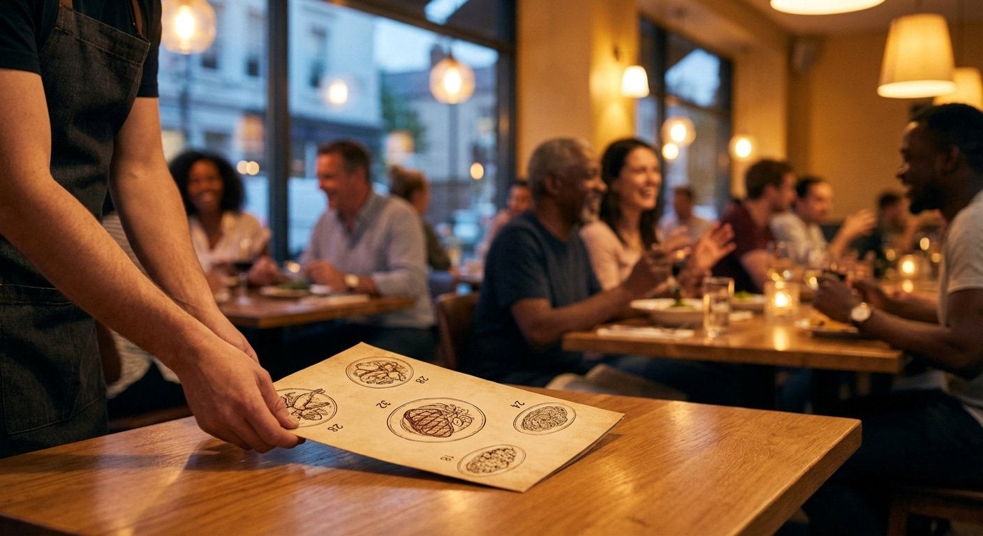 เมนูพารวย! 3 เทคนิคจัดหน้าเมนูอาหาร สั่งจิตให้ลูกค้าอยากจ่ายแพง - menu-design-psychology-sales-tips