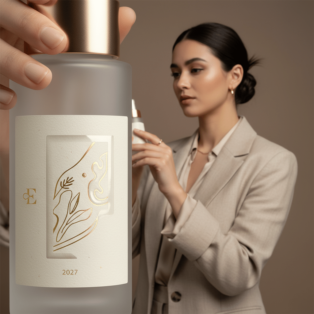 เทรนด์ Minimalux: ดีไซน์ฉลากสินค้าหรูแบบมินิมอล 2027 - minimalux-design-label-trend-2027